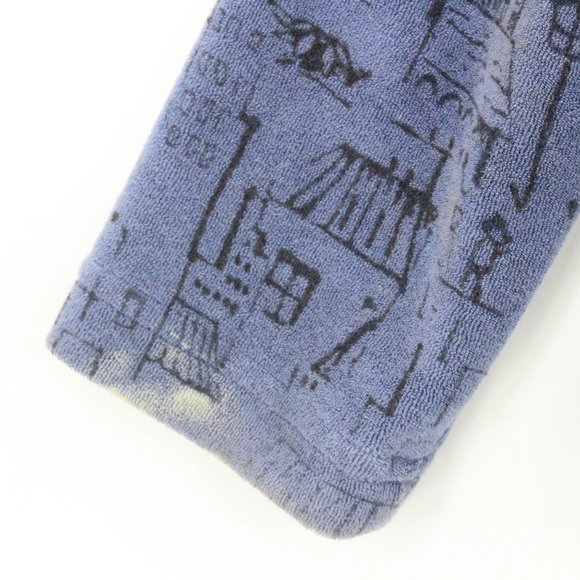 Vintage Spa by Chico's Fleece Jacket Women's Casual Blue All Over Print Size 1" - Picture 8 of 10